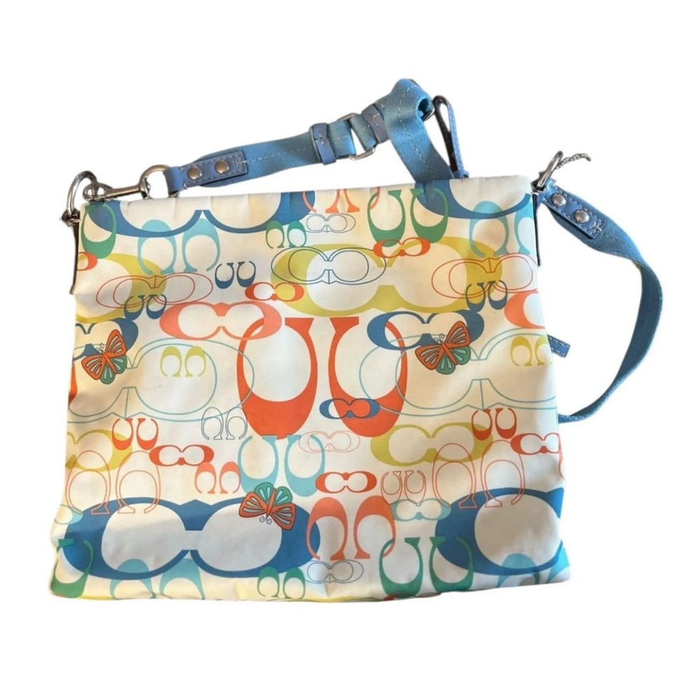 Coach Signature Optic Butterfly Crossbody Bag Purse